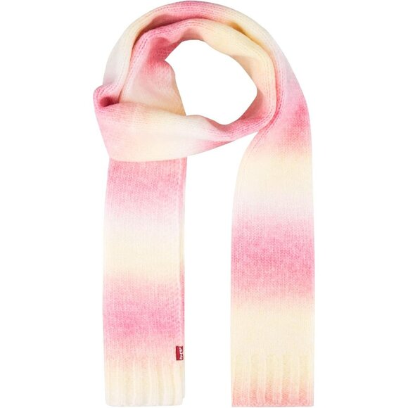 Women's Pink Cuffed Ombre Beanie and Scarf Set Style and Warmth Cozy - Picture 3 of 7